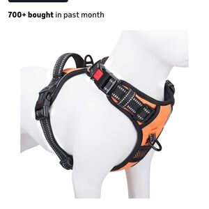 No Pull Orange Dog Harness